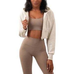 OEM Wholesale Casual Summer Printed Washed <b>Slim</b> Fit Hooded Drop Shoulder Crop Top with Badge for Women - Product Image 5