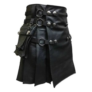 Nouveauté Kilts personnalisés en cuir de vachette de haute qualité pour hommes SUQAINA GARMENTS OEM/ODM Pakistanais dernière conception légère - Product Image 3