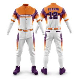 Nouvel uniforme de baseball professionnel personnalisé en gros, design sur mesure, grande taille, respirant, antibactérien, anti-UV, personnalisable - Product Image 1