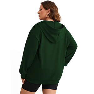 Women's Long Sleeve Hooded Sweatshirt Loose Fit Letter Print Streetwear <b>Tops</b> <b>Winter</b> Hip Hop Style Front Featuring Front Pocket - Product Image 2