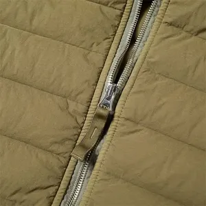 Chaleco calefactable sin mangas con botones de pana y logotipo personalizado para hombre, chaqueta acolchada de invierno, chalecos cálidos con burbujas de estilo informal - Product Image 5