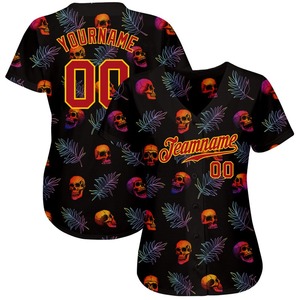 High Quality Baseball Jersey Uniform Blank Custom Skull Fashion Wholesale <b>T</b> <b>Shirts</b> Spandex/<b>Polyester</b> Quick Dry Breathable Sports - Product Image 6