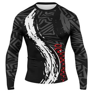 OEM Service BJJ MMA Men's Rash Guard Full <b>Sleeve</b> Slim Fit Pullover customized Gym Fitness Compression Shirts For Adult - Product Image 1