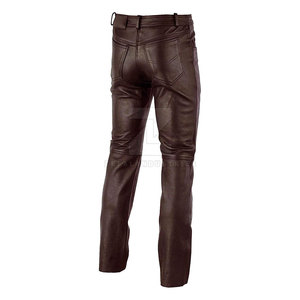 Eco Friendly Breathable Custom Made Men Leather Pants with Customized Logo Casual Style High Quality Custom Design - Product Image 3