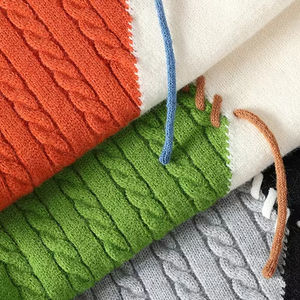 Suéteres de Punto Personalizados para Hombre, Moda con Parche, Color Sólido, Algodón, Lana, Transpirable, Cárdigan y Suéter - Product Image 5