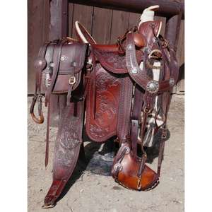 Selle de course en cuir véritable souple et confortable avec arçon en bois, fournitures d'équitation européennes, qualité durable, vente chaude - Product Image 5