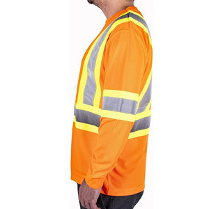 Pakistan-Made <b>Hi</b> <b>Vis</b> Long Sleeves <b>T</b>-<b>Shirts</b> Customizable Logo Player Styles Water-Proof Reflective Safety Clothing Solid Colors - Product Image 6