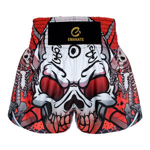 Pantalones Cortos de Boxeo Muay Thai de Satén 100% Poliéster para Hombre, Estilo Hip Hop con Decoración Desgarrada, Opción de Logotipo Personalizado - Product Image 1