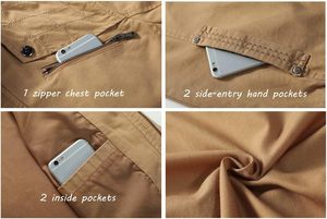 Nouveautés Vestes pour hommes en coton décontractées d'hiver en toile avec fermeture éclair intégrale de qualité supérieure 100% coton Vestes pour hommes - Product Image 6
