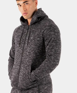 Men's Fitness Gym Hoodie Zipper Coats for Bodybuilding Autumn Sports Pullover Top with Camouflage Pattern and Hooded Collar - Product Image 4