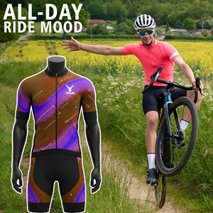 Conjunto de Jersey de Ciclismo de Diseño Personalizado, Uniforme de Ciclismo para Hombre, Tela sin Costuras, Secado Rápido, Ropa Deportiva, Soporte OEM y ODM - Product Image 4