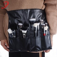Sac de rangement pour pinceaux de maquillage en cuir PU Dongshen, grand espace, poils synthétiques
