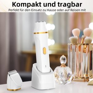 Tondeuse corporelle électrique 2-en-1 humide/sèche pour le visage, les bras, les jambes et les aisselles, avec nettoyage facile pour l'épilation faciale - Product Image 2