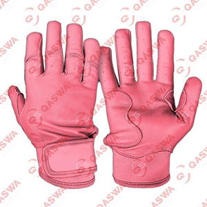 Gants de frappe de baseball en cuir de vachette Cabretta à manchette courte de couleur jaune personnalisée à bas prix - Product Image 3