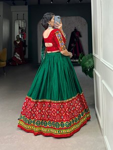 Lehenga choli โดย fabzone พิมพ์ gamthi ผ้าไหมแท้ออกแบบล่าสุด - Product Image 5