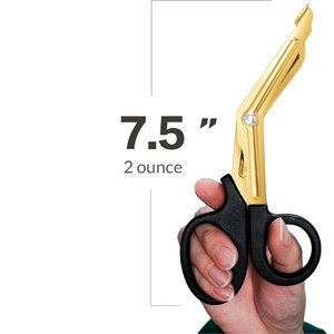 Ciseaux à pansements Golden Trauma 7,5 pouces, lames en acier antiadhésif revêtues de fluor, certifiés CE, réutilisables, ciseaux médicaux EMT - Product Image 2