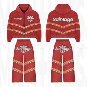 Conjunto de pantalones de alta calidad para hombre, ropa de calle personalizada, sudaderas con capucha personalizadas y pantalones acampanados para correr para hombre y mujer - Product Image 3