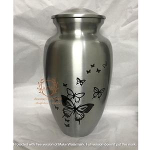 Solid Brass urn for human ashes Personalized <b>memorial</b> <b>plaque</b> Cremation urn Large urn for adult - Product Image 3