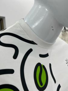 Nouveau T-shirt en coton éponge 100% avec impression demi-design, motif uni, style streetwear, coupe ample, service OEM, anti-plis, respirant - Product Image 6