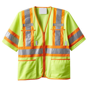 Chaleco de Seguridad con Tiras Reflectantes Personalizadas, Chaleco de Trabajo de Talla Grande, 100% Poliéster Transpirable, Chaleco Reflectante de Seguridad - Product Image 6