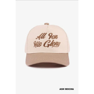 Casquette brodée « Tout pour son gloire » avec impression durable, couleur Ash Mocha - Product Image 1