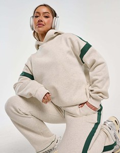 ชุดวอร์ม2ชิ้นสำหรับผู้หญิงชุดวิ่งพร้อมกระเป๋าระบายอากาศมีฮู้ดและกางเกงวอร์มใหม่ - Product Image 5