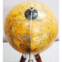 Globe terrestre rotatif éducatif en laiton Art Déco fait main, sur trépied, 20 cm, support au sol, pour maison moderne et retraite, vente en gros