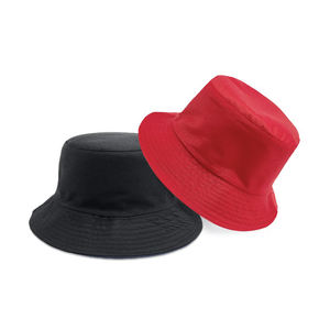 Chapeau seau en coton uni vierge avec logo personnalisé Chapeaux de soleil de plage pour les voyages d'été Chapeau de pêcheur de pêche en plein air pliable à large bord UPF50 + - Product Image 6