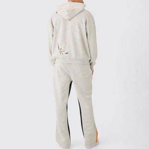 Mens Streetwear Winter Tracksuit Cotton Fleece <b>Hoodie</b> Sweatpants Joggers & Cargo Pants with Screen Printed <b>Hoodie</b> - Product Image 2