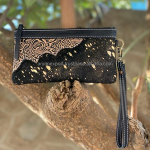 Cartera de mano de piel sintética para mujer, Monedero de piel metálica negra, elegante, de Color negro, billetera única - Product Image 4