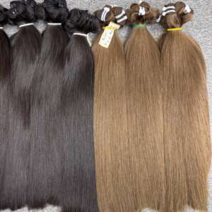 Peluca de extensiones de cabello humano alineada con cutícula recta de doble dibujado de trama vietnamita virgen Natural 2024 - Product Image 5