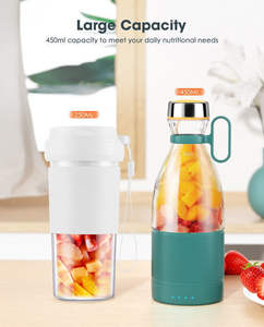 Mini-mixeur personnel rechargeable USB de haute qualité pour smoothies, avec récipient en verre, portable pour voiture – Vente en gros - Product Image 6