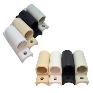 Tapón de cordón redondo gris Accesorios de plástico impresos profesionales para toldos, Made in Italy con certificado - Product Image 6