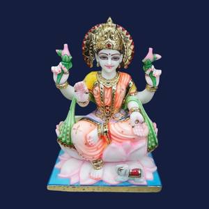 Handmade Artist's Pure White Saraswati Mata Statue Premium <b>Stone</b> <b>Crafts</b> - Product Image 1