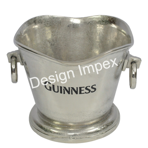 Tendance Champagne seau à glace marque Logo impression fonte d'aluminium refroidisseur à vin et boissons conteneur Bar stockage baignoire vente chaude - Product Image 4