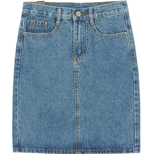 Nouvelle jupe en jean bon marché Y2k OEM Top tendance Mini jupe en denim de coton Streetwear croisé pour jupe en jean pour femme - Product Image 6
