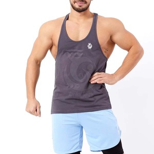 Débardeur de gymnastique respirant de haute qualité pour hommes débardeur d'exercice décontracté avec tissage tricoté ventes directes d'usine - Product Image 4