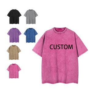 เสื้อยืดผู้ชายวินเทจแขนสั้นนุ่มใส่ลำลอง220GSM สีทึบ - Product Image 6