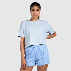 Top de algodón con estampado personalizado para mujer, Top corto ajustado de color rosa, Hip Hop, blanco, para verano, venta al por mayor - Product Image 1