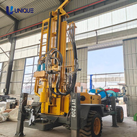 Foreuse de puits d'eau sur remorque de Chine, machine de forage de puits d'eau de 200 m de profondeur pour l'exploration de puits