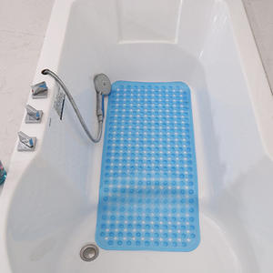Tapis de douche moderne antidérapant en PVC pour salle de <span class=keywords><strong>bain</strong></span> Design gaufré à séchage rapide avec récureur de pieds efficace pour <span class=keywords><strong>bain</strong></span> <span class=keywords><strong>moussant</strong></span> Motif ondulé - Product Image 6