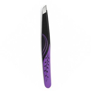 SHEARS BEAUTY แหนบสแตนเลสปลายเฉียงโค้ง ทนทาน สำหรับมืออาชีพ ใช้สำหรับคีบคิ้วและจัดแต่งทรงคิ้ว - Product Image 1