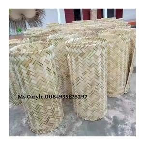 High Quality Eco-Friendly Handwoven <b>Bamboo</b> Webbing <b>Sheet</b> Flexible Durable Furniture Wall Decor Painted Technique - Product Image 2