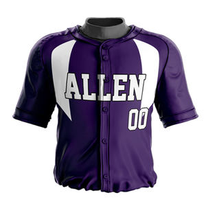 Venta al por mayor de uniformes de béisbol bordados personalizados transpirable y elegante deportes jersey en blanco camisa impresa conjuntos opción barata - Product Image 4