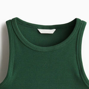 เสื้อกล้ามสายเดี่ยวผ้าคอตตอนถักสีทึบ/ไม้ไผ่กางเกงขาสั้นระบายอากาศลำลองบรามีแขนขนาดใหญ่พิเศษเป็นมิตรกับสิ่งแวดล้อม - Product Image 2