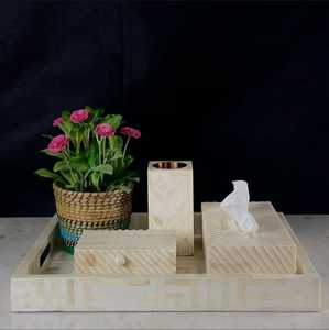 Bakhoor-caja de bandeja de quemador medkan, quemador de incienso con incrustación de hueso de perla madre de nuevo diseño, con acentos Axiom para el hogar - Product Image 3