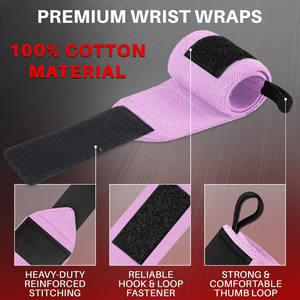 Muñequera Deportiva Personalizada con Logotipo al por Mayor, Soporte para Levantamiento de Pesas, Transpirable, para Gimnasio y Fitness, OEM - Product Image 2