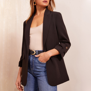 Abrigos de lana para mujer, tejidos, transpirables, ligeros, cálidos, ecológicos, largos, para invierno, al por mayor - Product Image 2