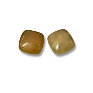Cabujón Cuadrado de Jade Amarillo para Joyería - Product Image 1