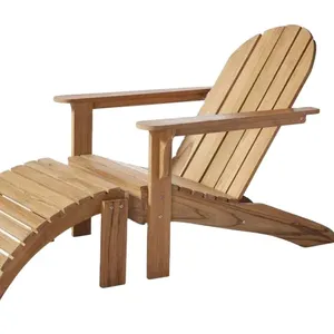 Bester Verkauf Acacia Sun Bed Freizeit Strandkorb/Eukalyptus Holz klappbare Sonnen liegen Adirondack Stuhl mit Fuß stütze made in Vie